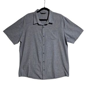 EUC TRAVIS MATHEW GREY BUTTON DOWN SHIRT SZ XL